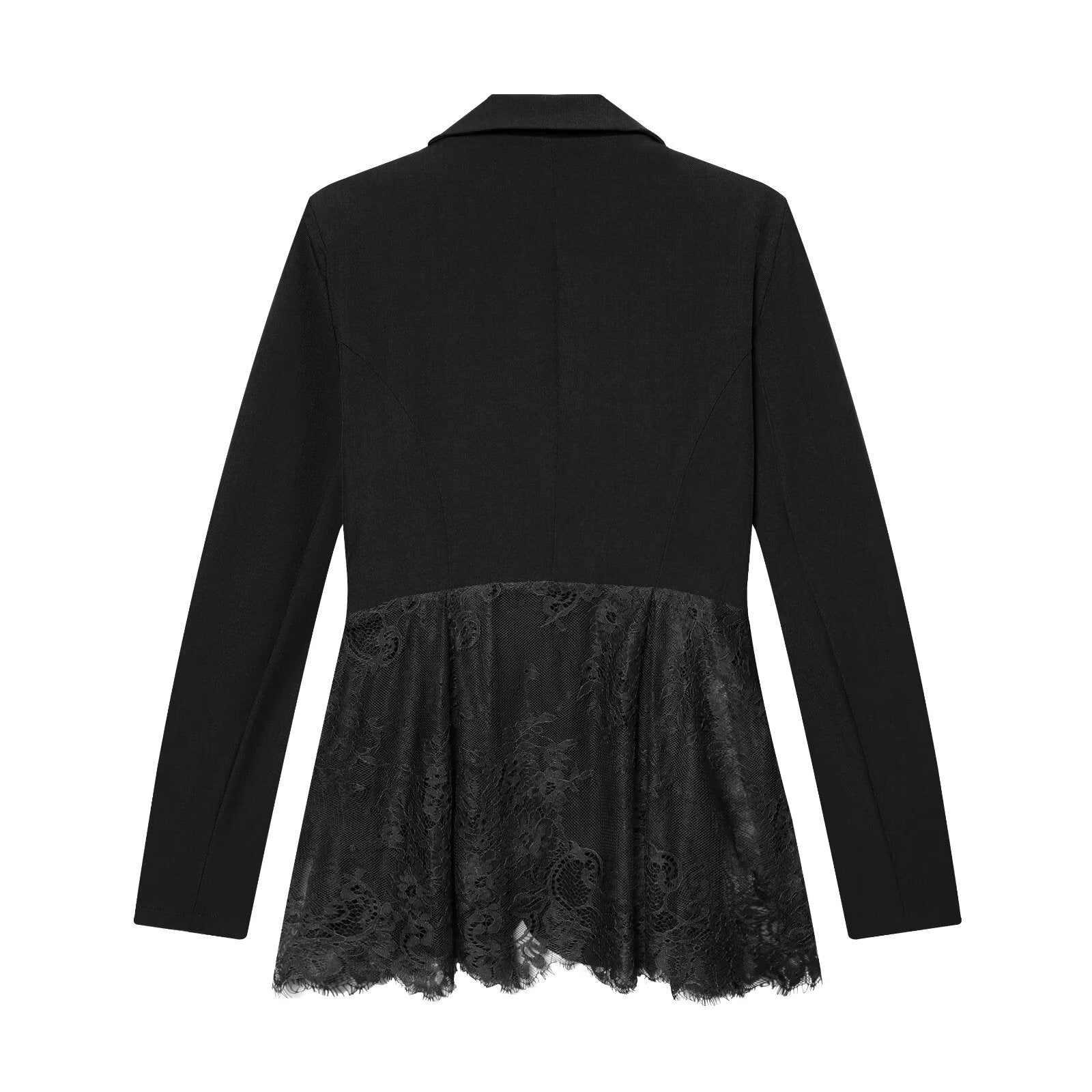 2026 Women's contrasting lace slim Blazer Coat