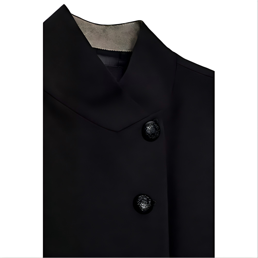 Women's breasted decorative high neck Blazer Coat