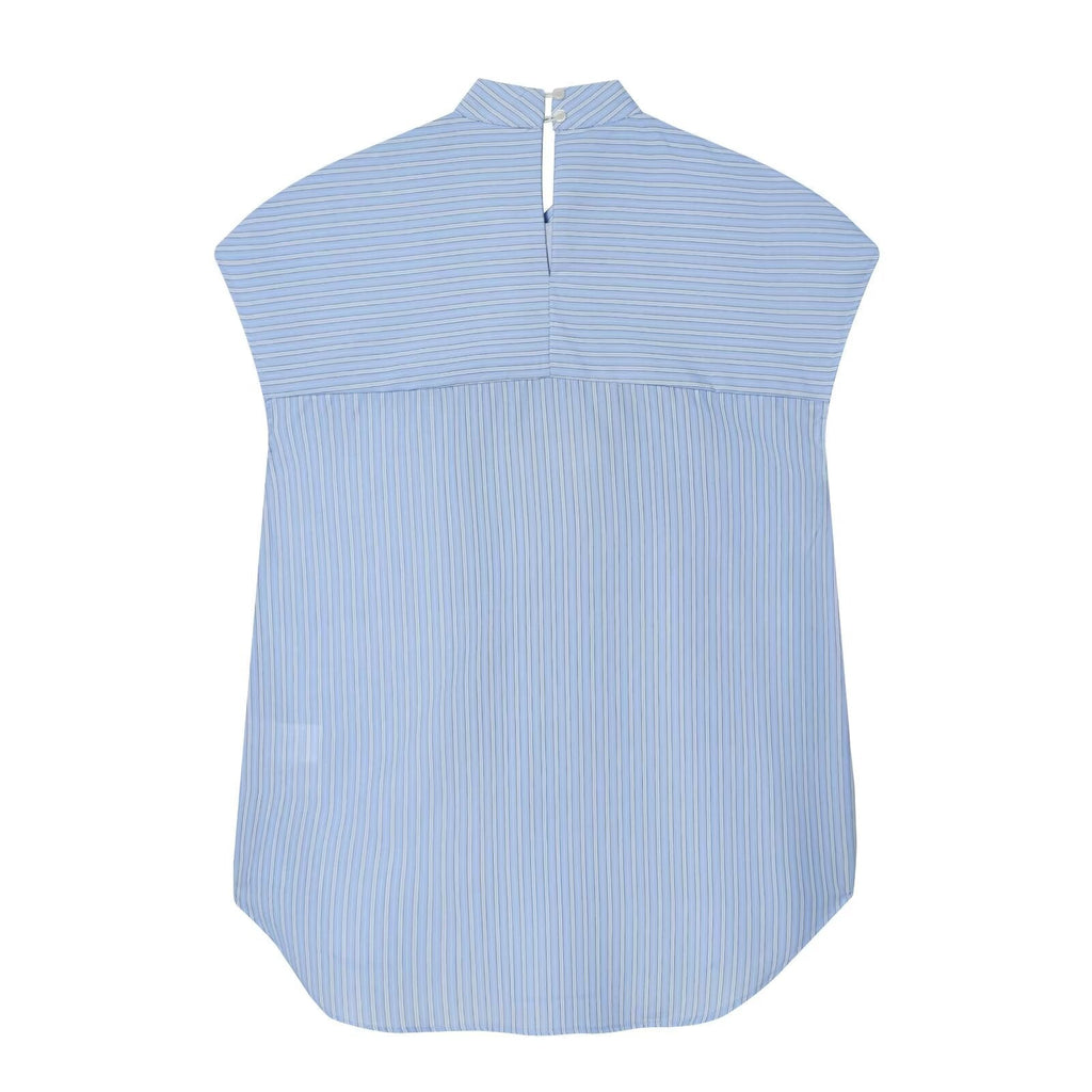 Women's bow decoration striped shirt