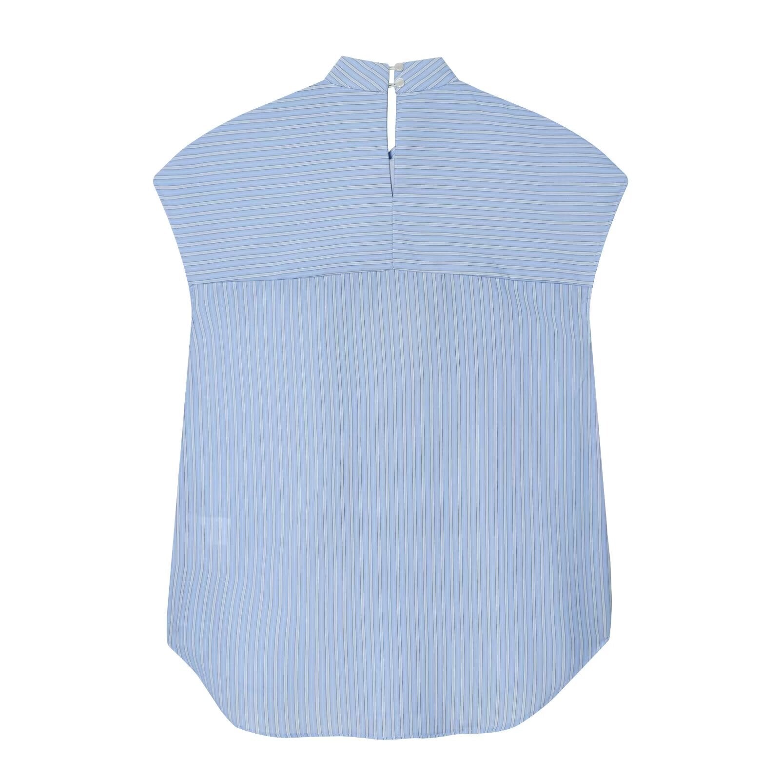 Women's bow decoration striped shirt