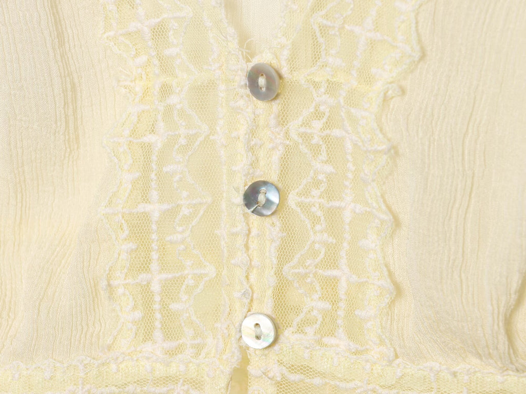 Women's slim V-neck lace chiffon shirt
