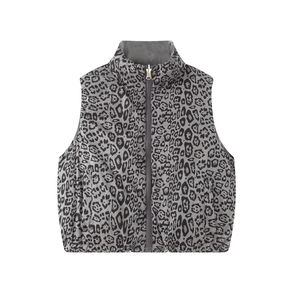 Women's new two-wear design suede cotton vest
