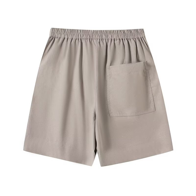 Women's casual straight linen blended shorts