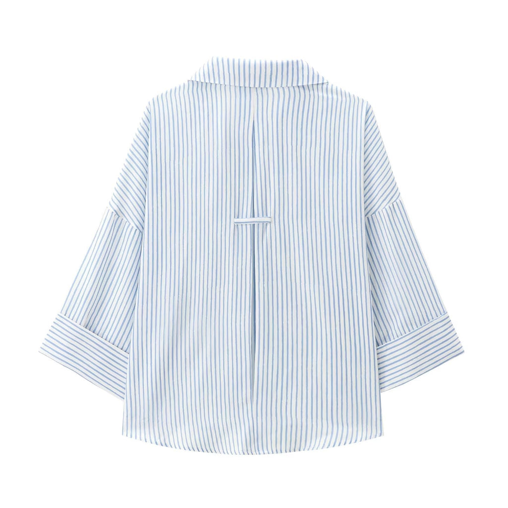 Women's 2026 Linen Blended Wide Sleeve Shirt