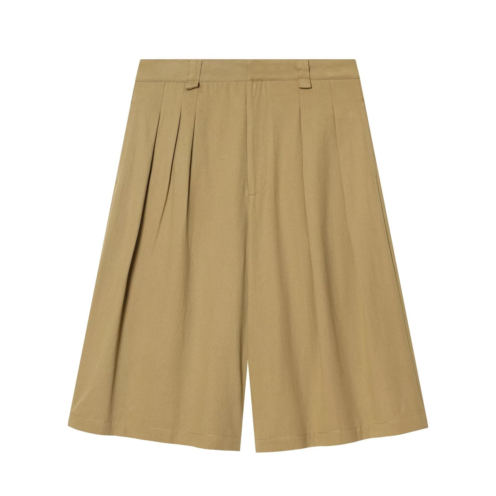 Women's pleated long style casual shorts