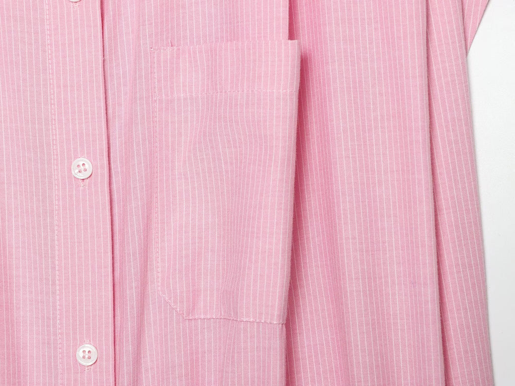 Women's striped short lapel shirt
