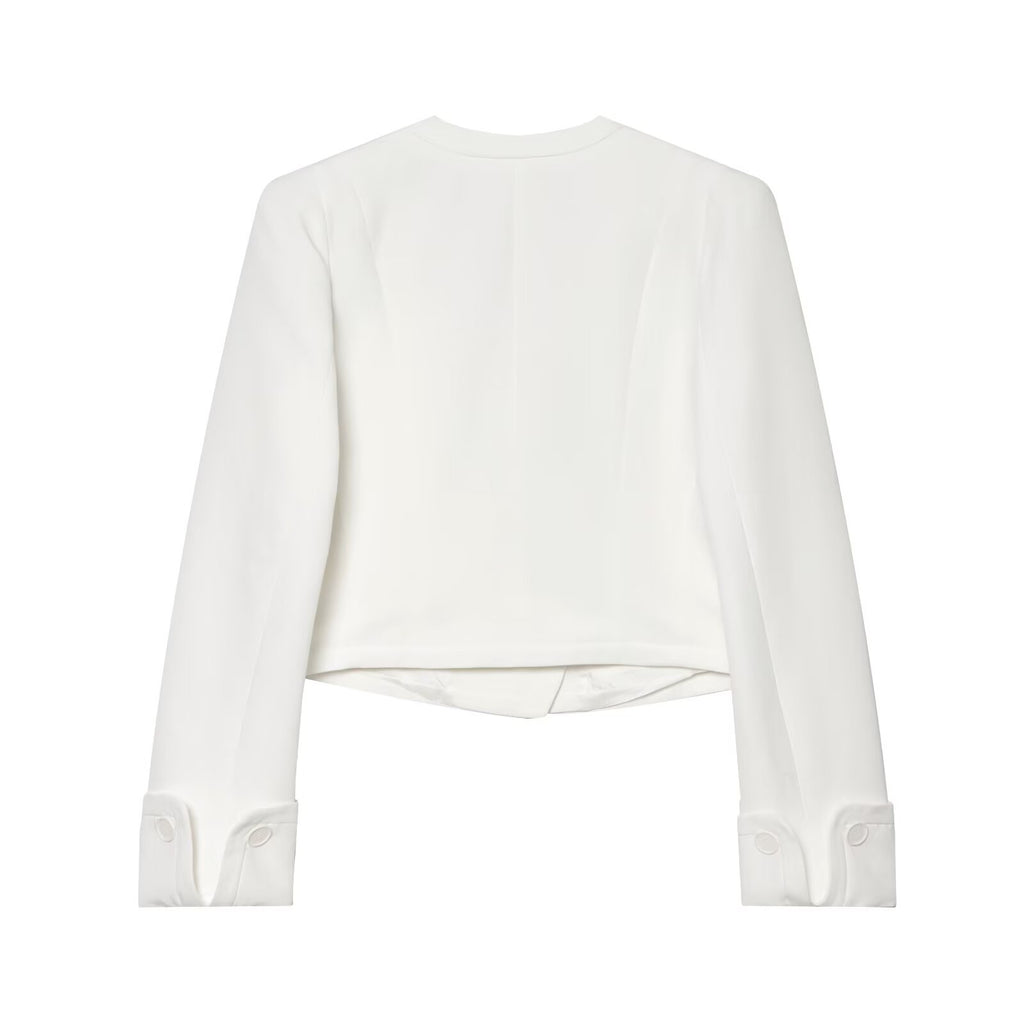 Women's short V-neck double breasted Blazer Coat