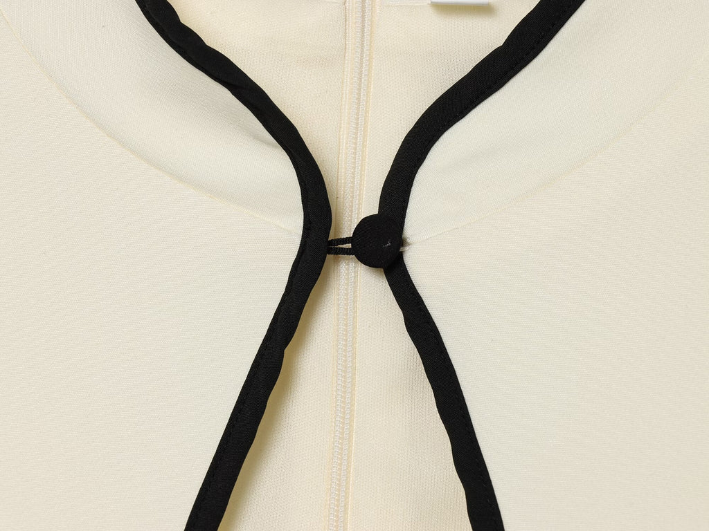 Women's contrasting color trimmed mini dress