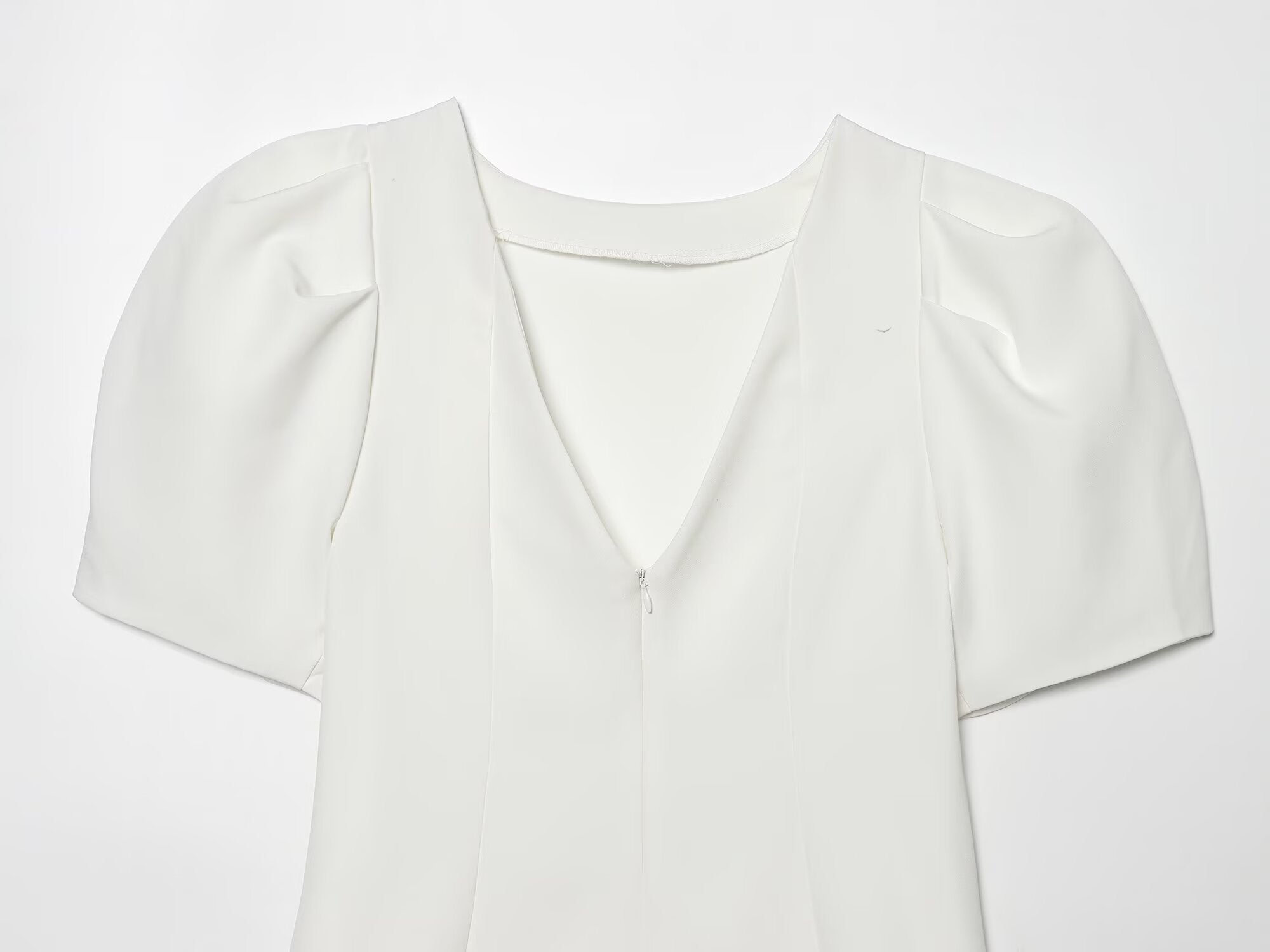 Women's bubble sleeve backless top