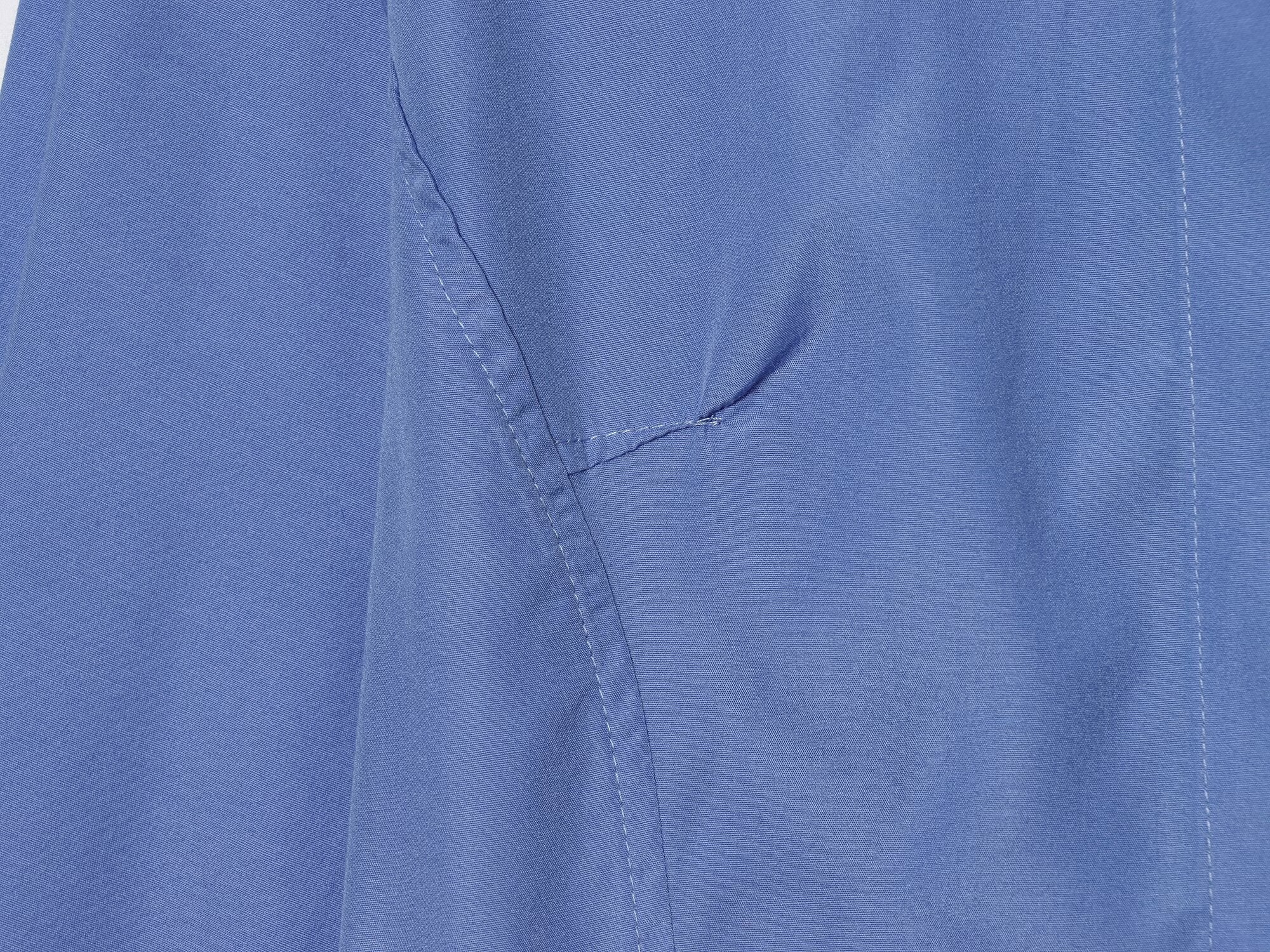 Women's short skirt style hemline poplin shirt