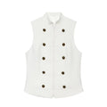 Women's breasted decorative zipper vest top