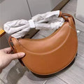 Women's new one-shoulder underarm bag fashion cowhide saddle bag