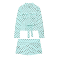 suit Women's 2 pieces polka dot pocket mini shorts+shirt style Coat