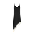 Women's lace satin textured suspender dress