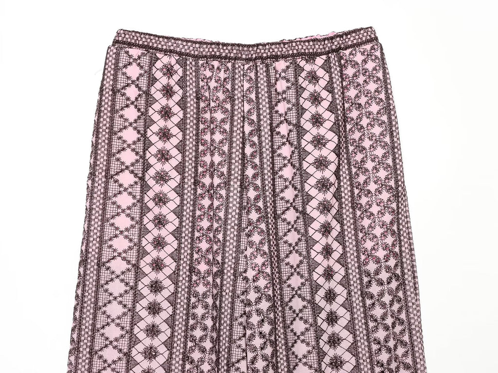 suit Women's 2 pieces hollowed out embroidered wide leg pants+top