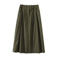 Women's fine pleated cotton MIDI skirt