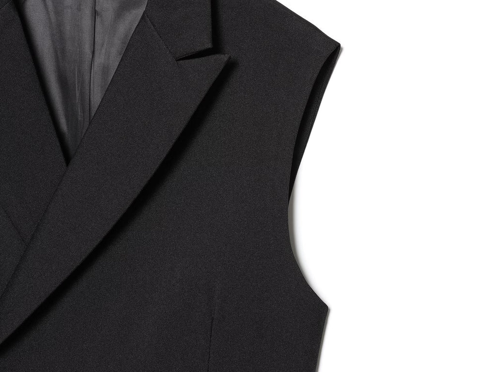 Women's 2025 new fashion loose double breasted lapel vest+Pants suit