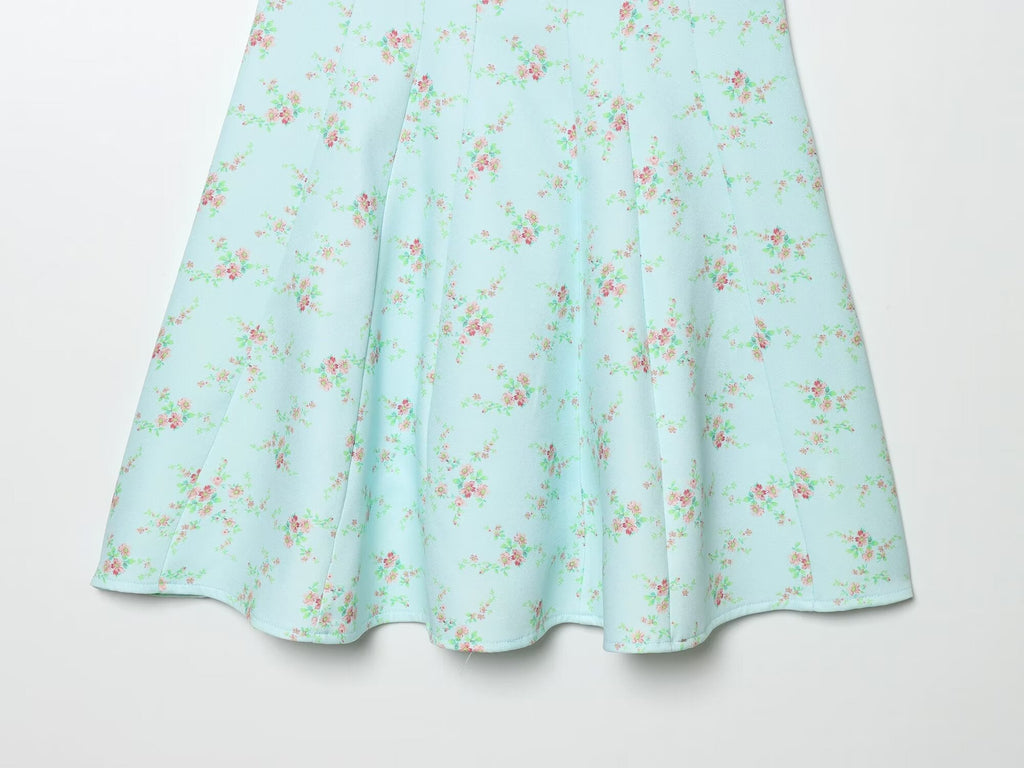 Women's floral printed poplin dress