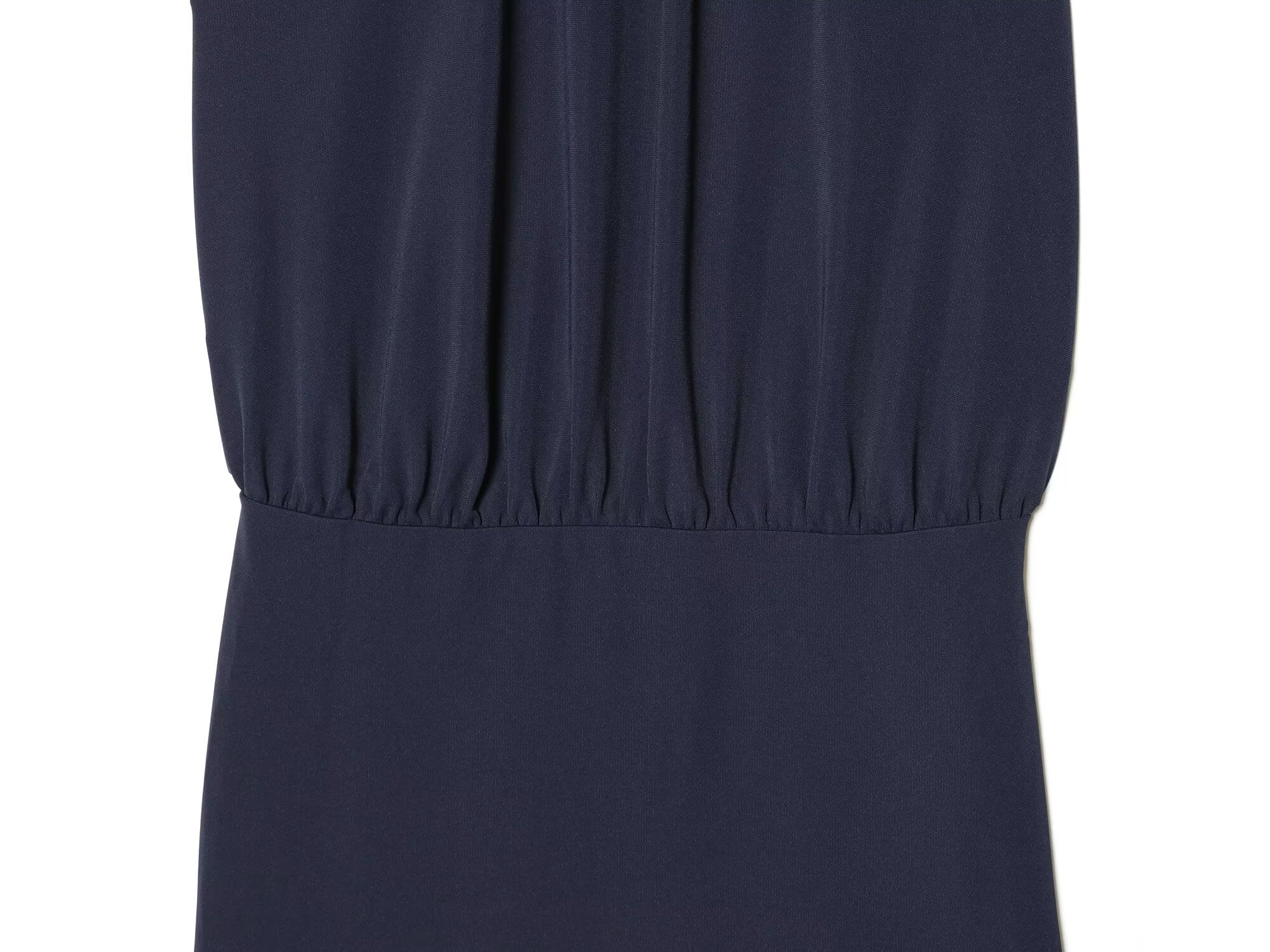 Women's backless draped halter neck dress