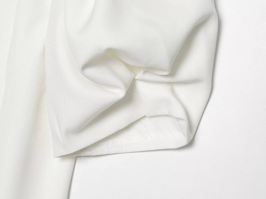 Women's bubble sleeve backless top