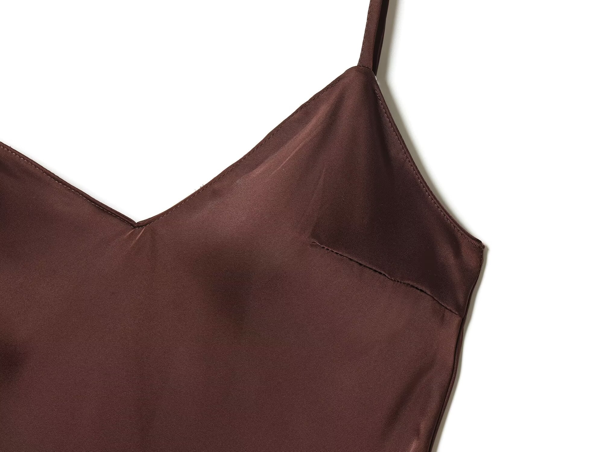 Women's lace satin textured suspender dress