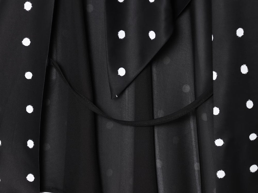 Women's summer polka dot hanging neck top
