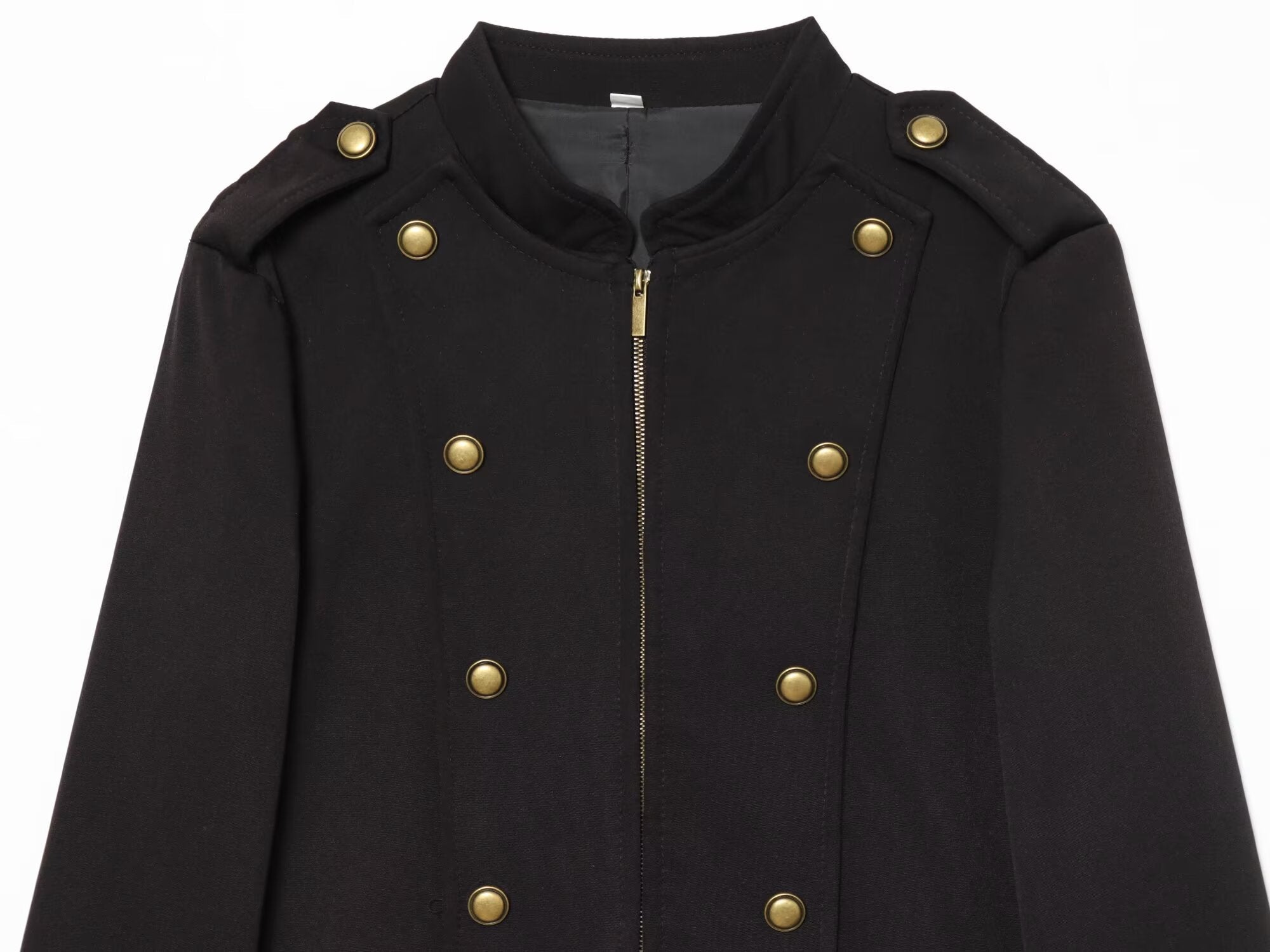Women's gold button decoration slim Blazer Coat