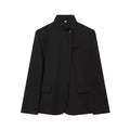 Women's casual stand collar wool blend Blazer Coat