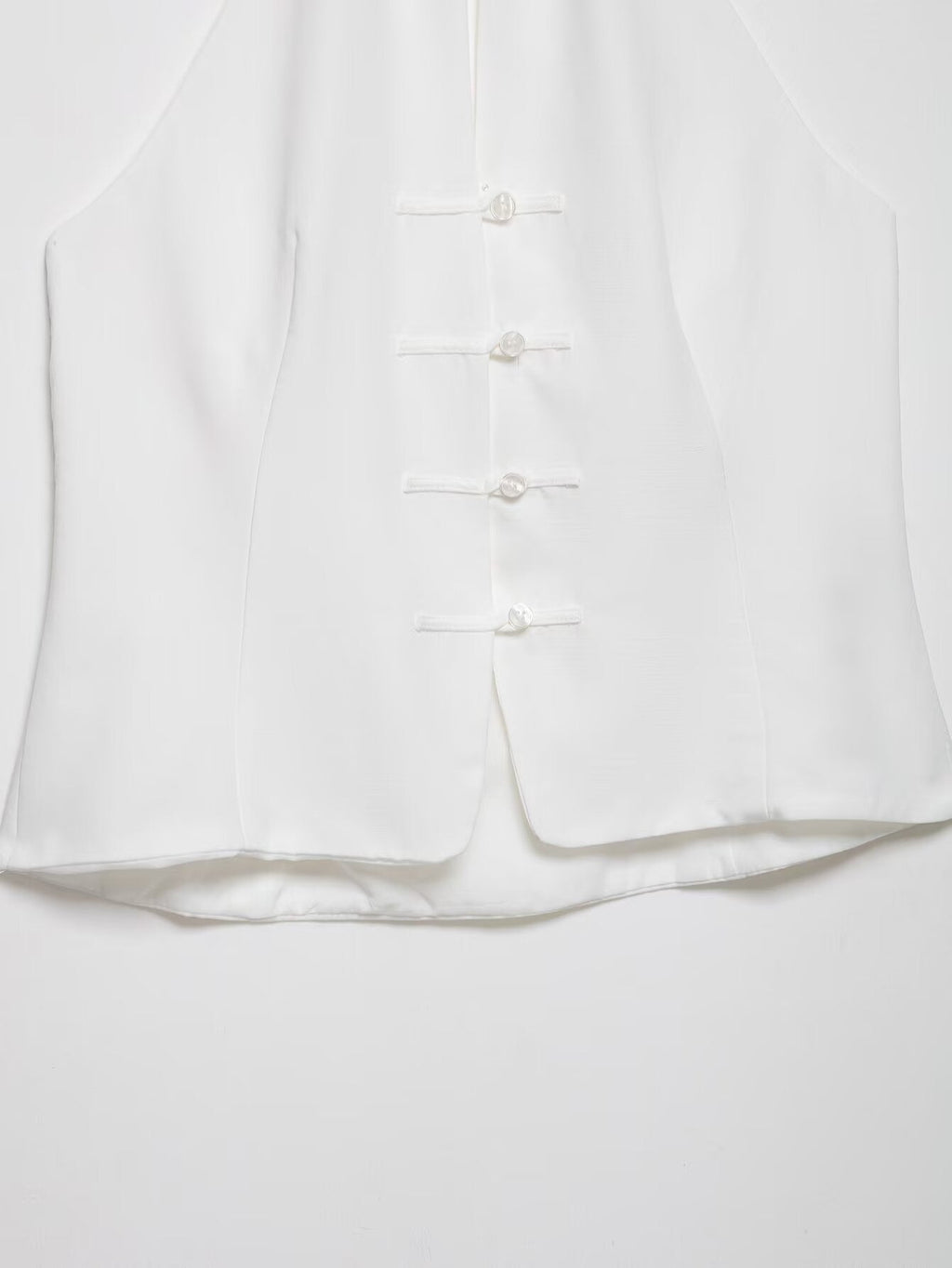 suit Women's 2 pieces buckle decoration hanging neck top+shorts
