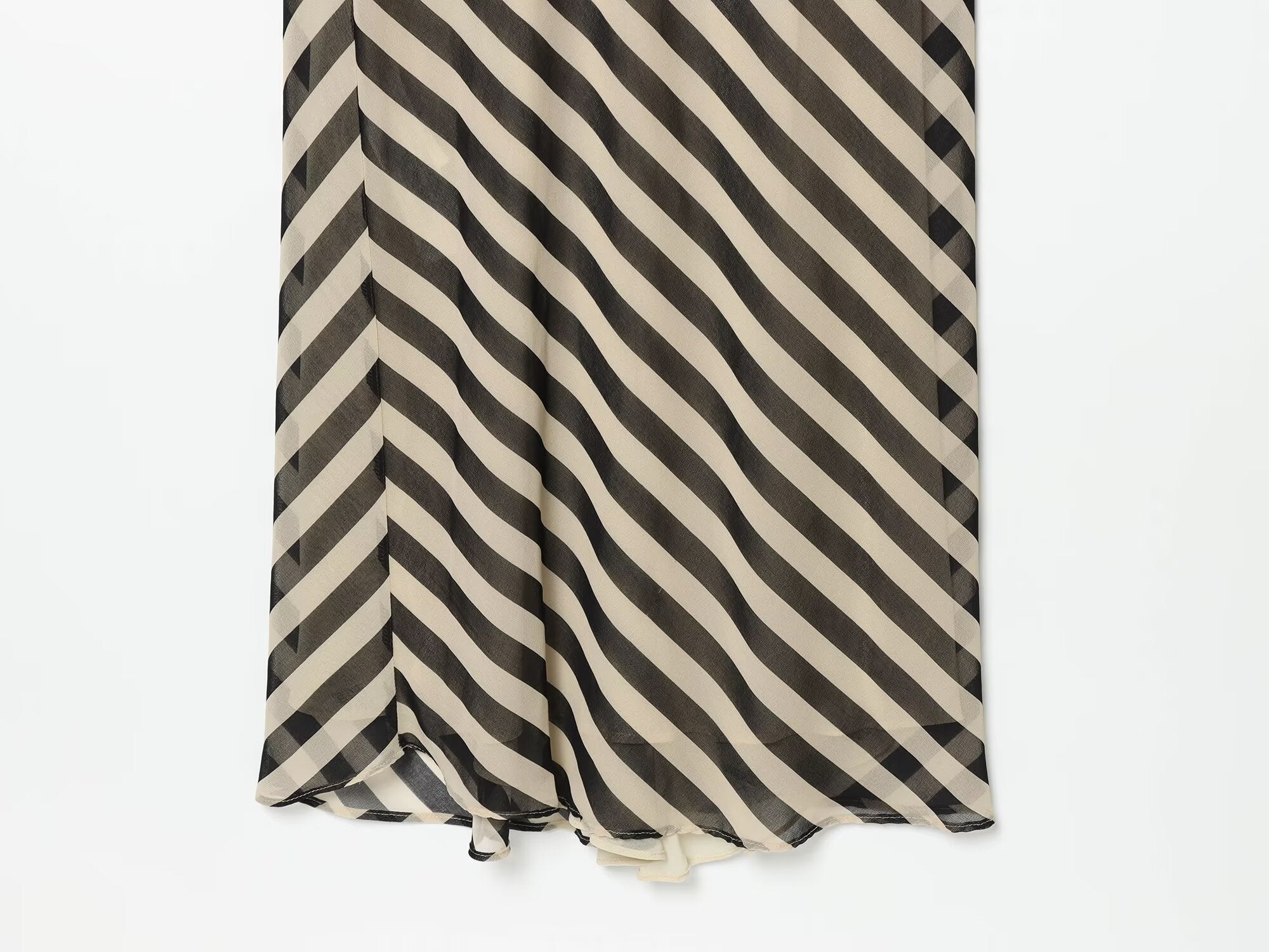 Women's ribbon decoration striped Swing collar dress