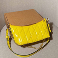 Women's new waxed leather chain underarm bag