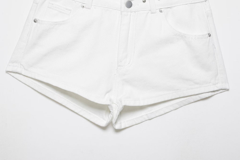 Women's low waisted star denim shorts