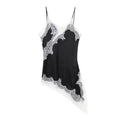 Women's asymmetric lace suspender dress