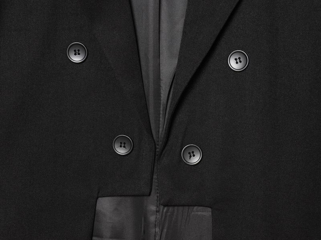 Women's asymmetrical hem Wool blend Blazer Coat