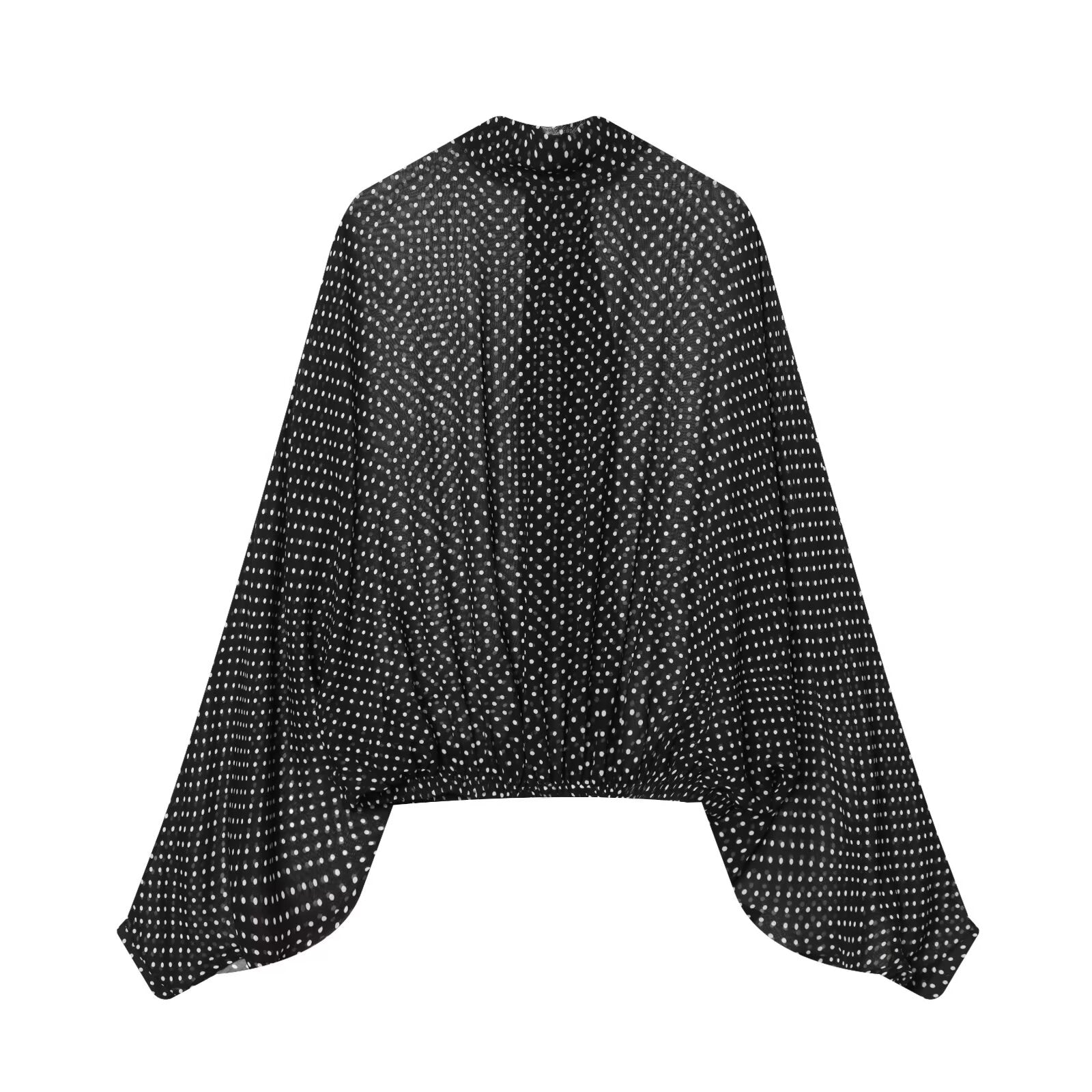 suit Women's 2 pieces bow decoration polka dot shirt+Skirts