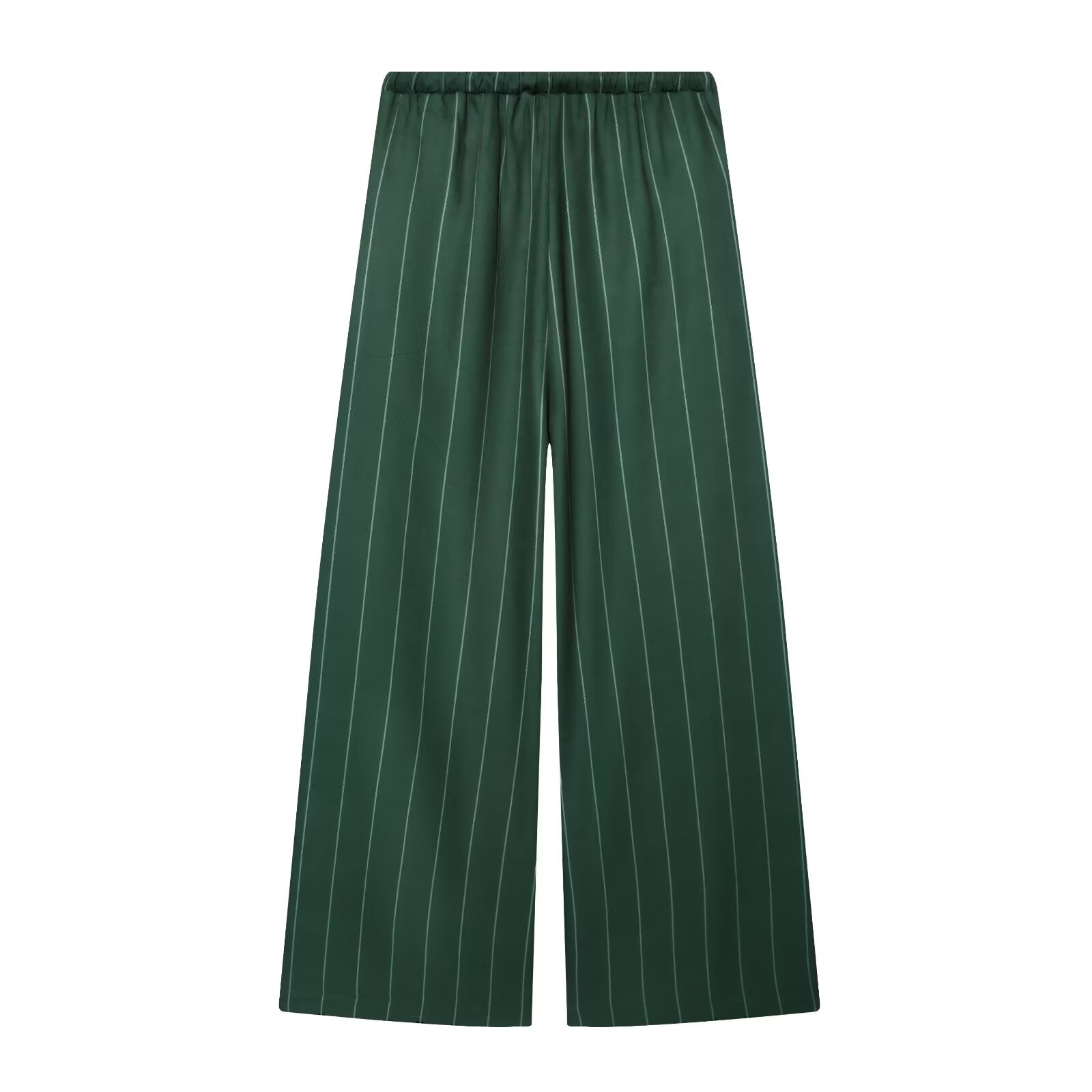 Women's loose linen blended striped pants