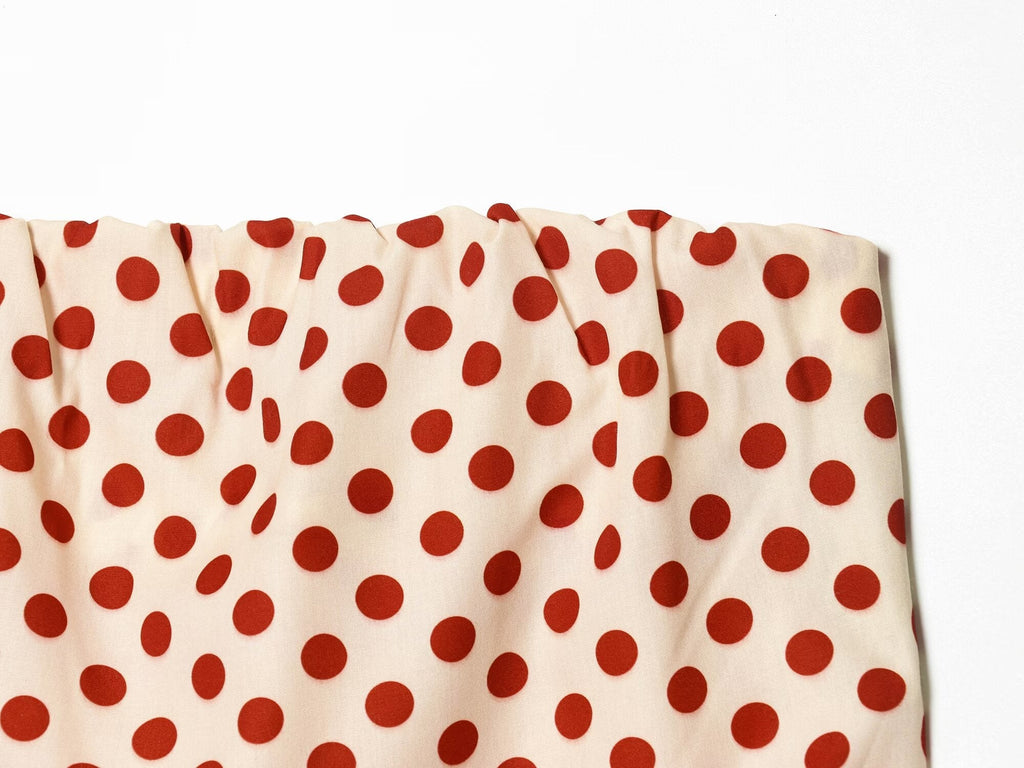 Women's polka dot strapless dress
