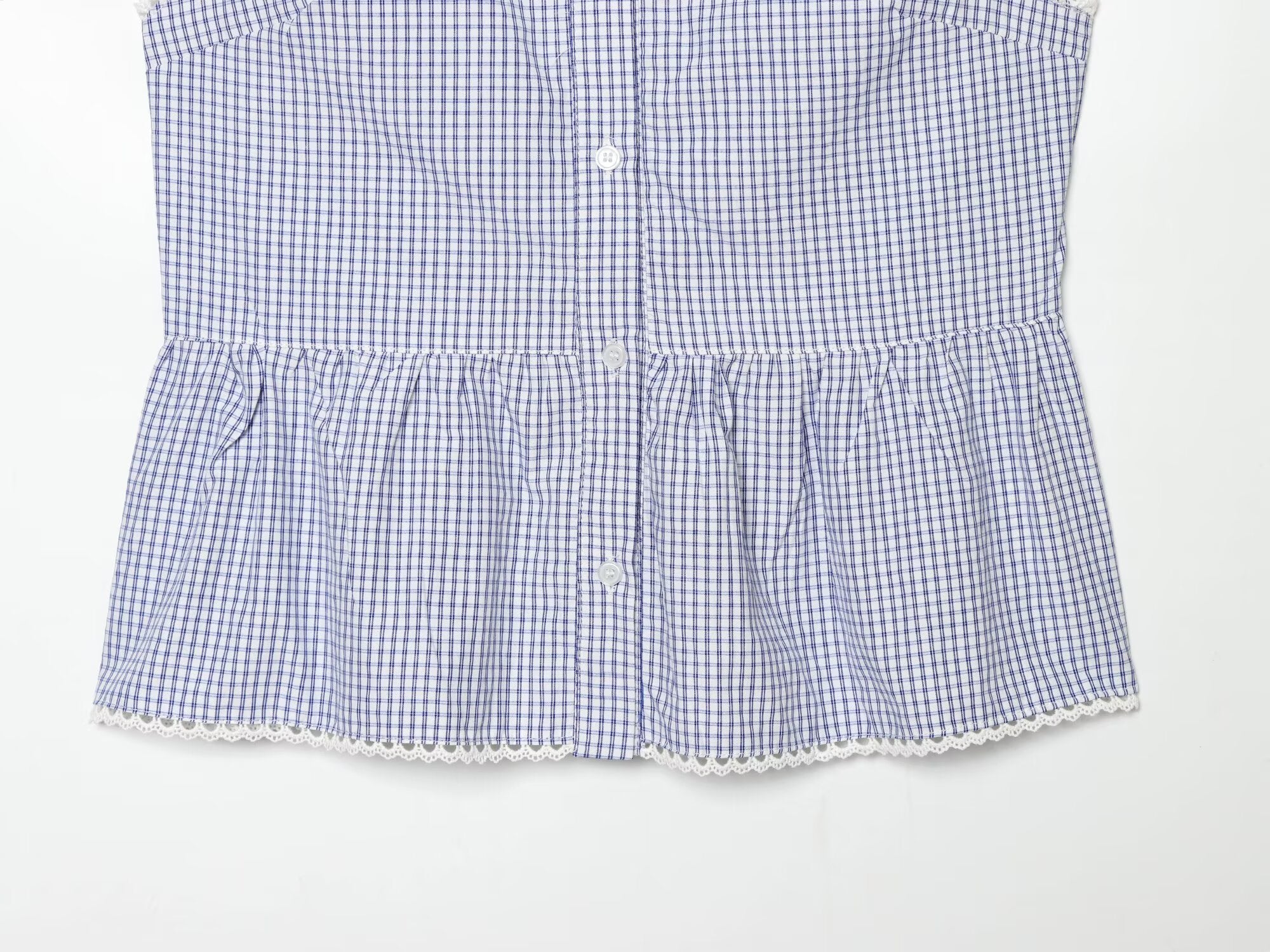 Women's casual plaid patchwork shirt