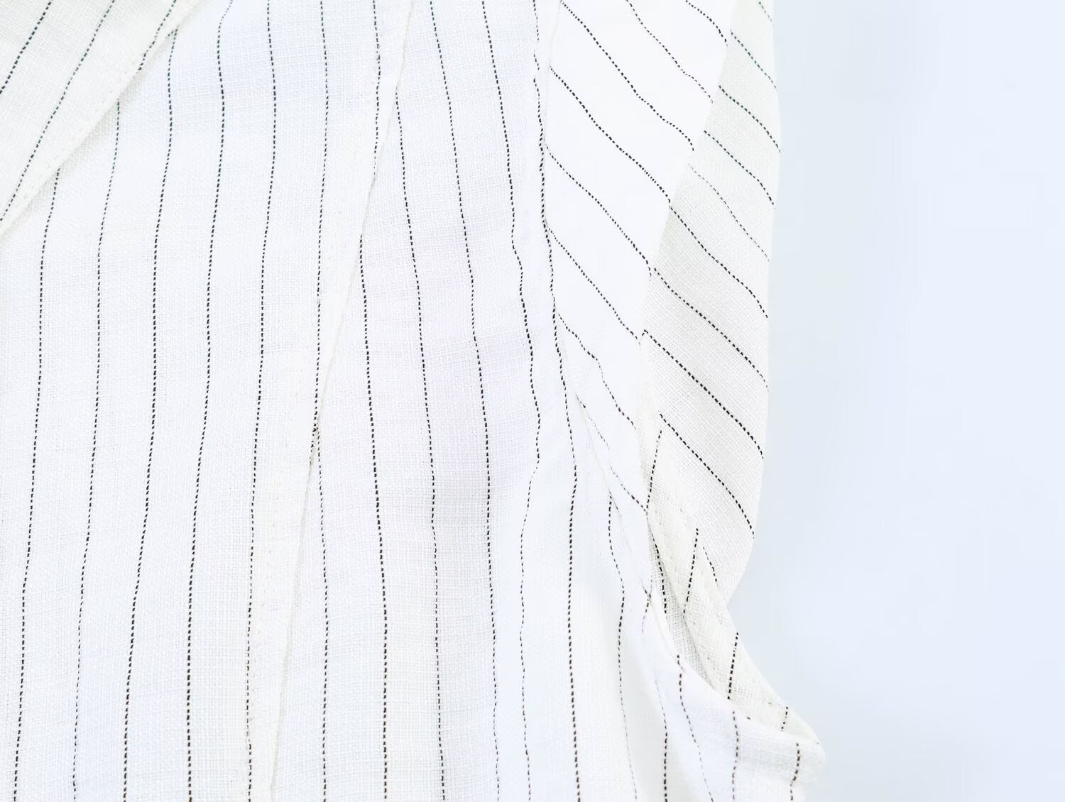Women's linen blend sleeveless striped shirt