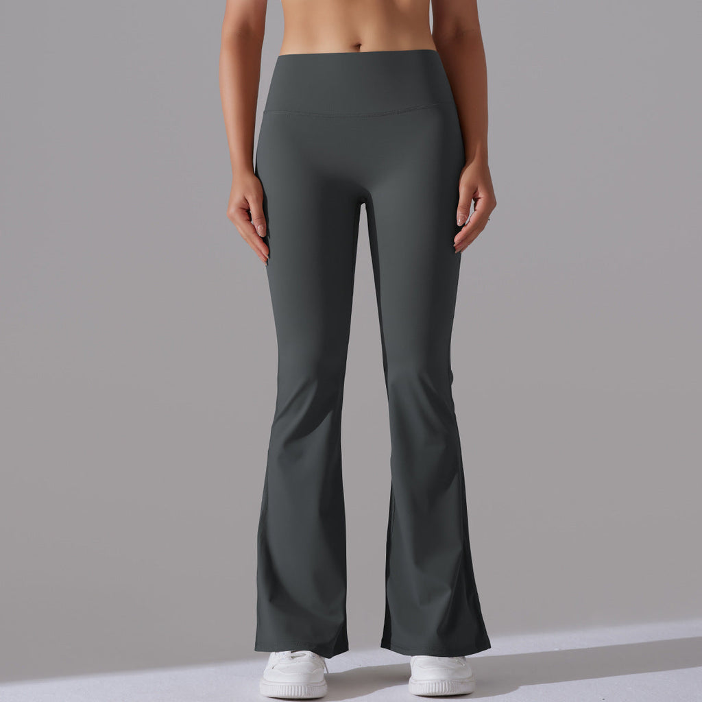 Women's New Double-sided Sanding High Waist Sports Wide-leg Pants Running Fitness Yoga Flared Pants