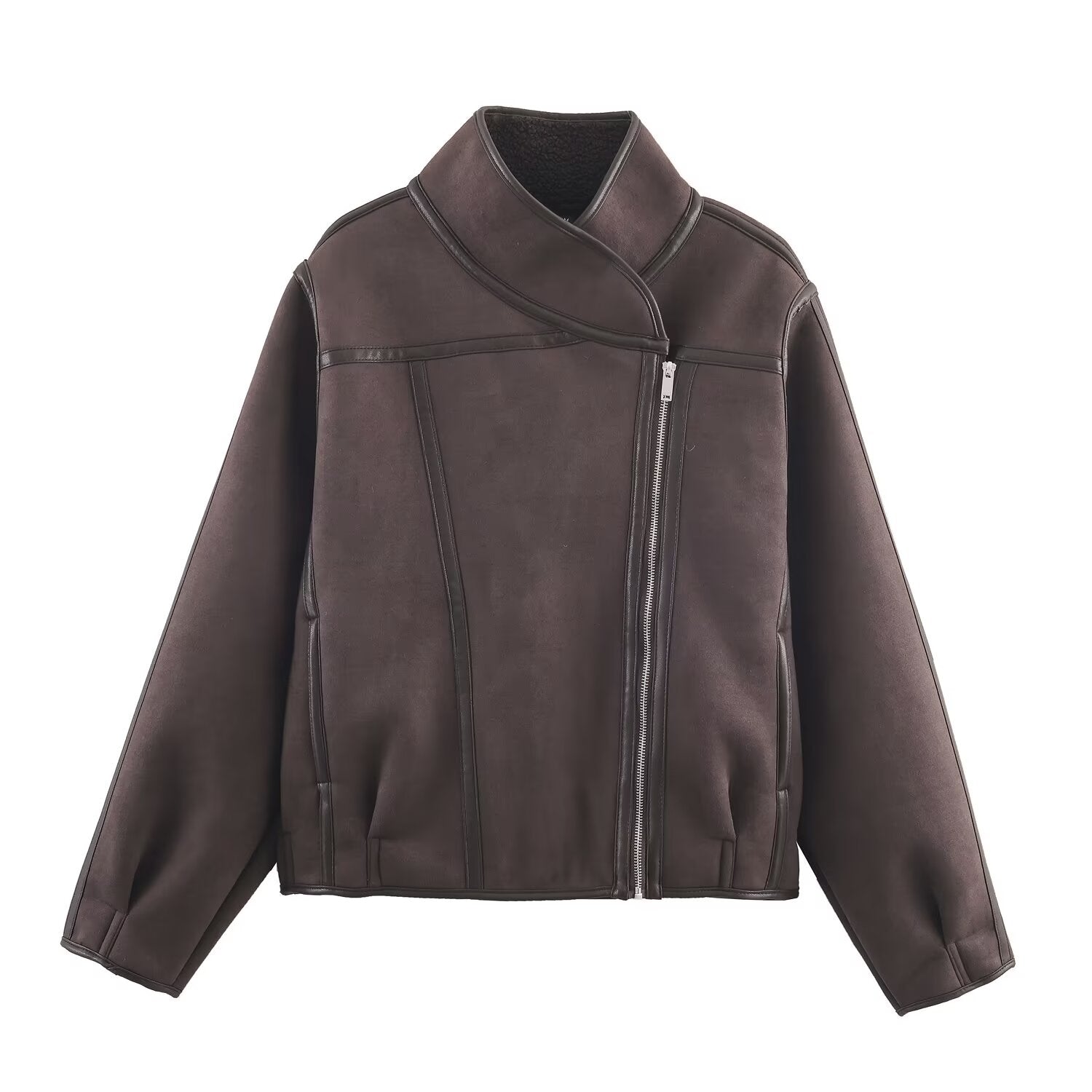 Women's stand collar double-sided jacket Coat