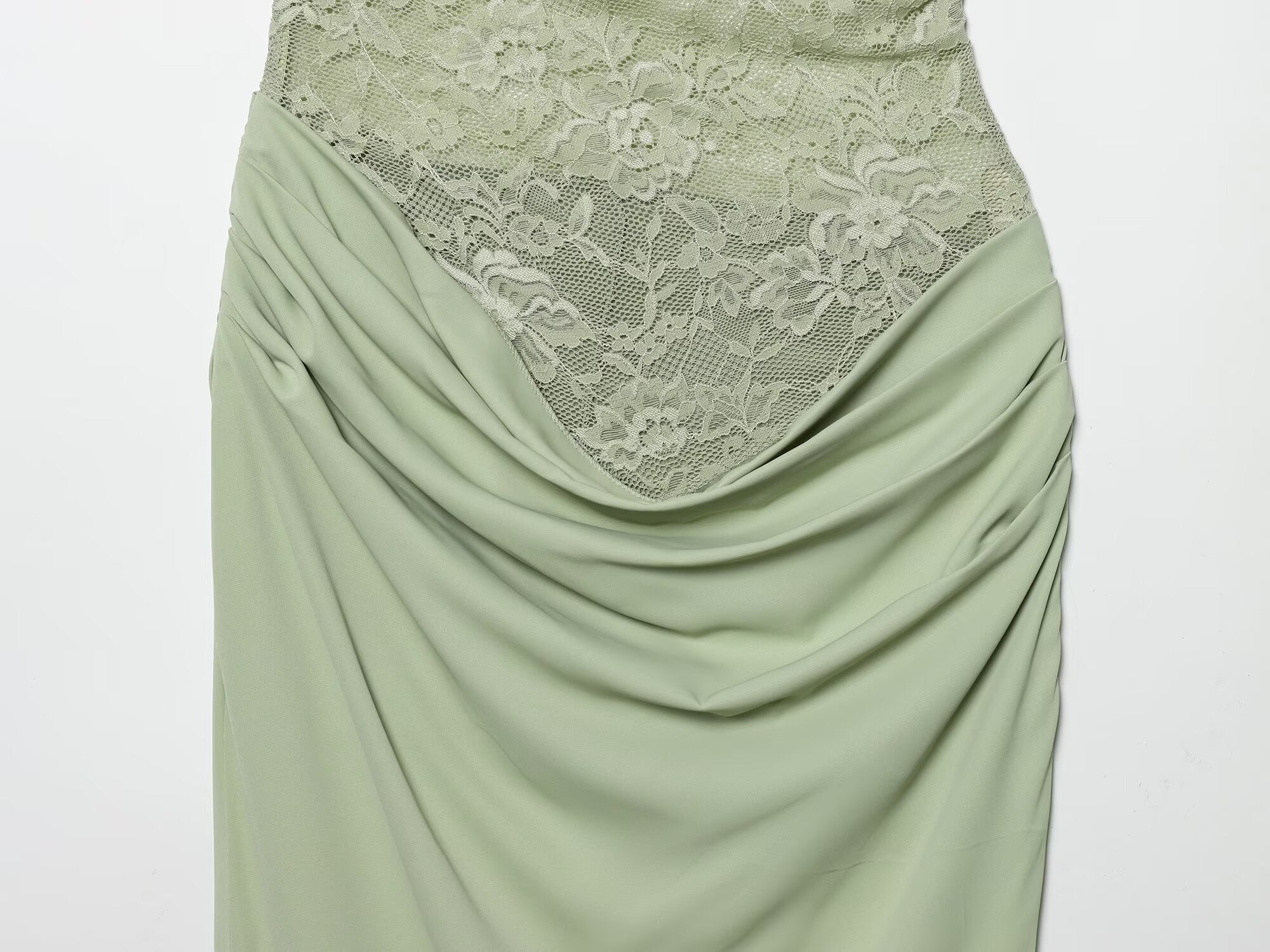 Women's lace patchwork slim suspender dress