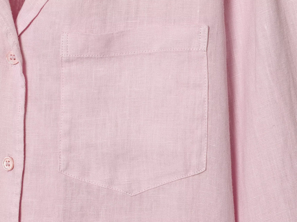 suit Women's 2 pieces pocket decoration linen blend shirt+Pants