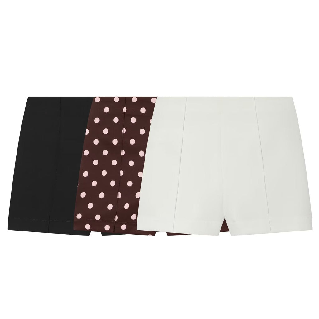 Women's high waisted casual polka dot shorts