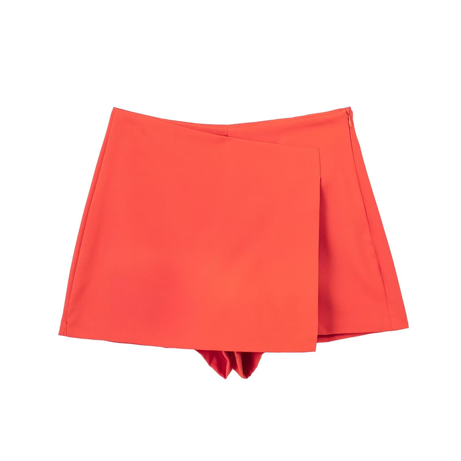 Women's multicolored casual asymmetric culottes