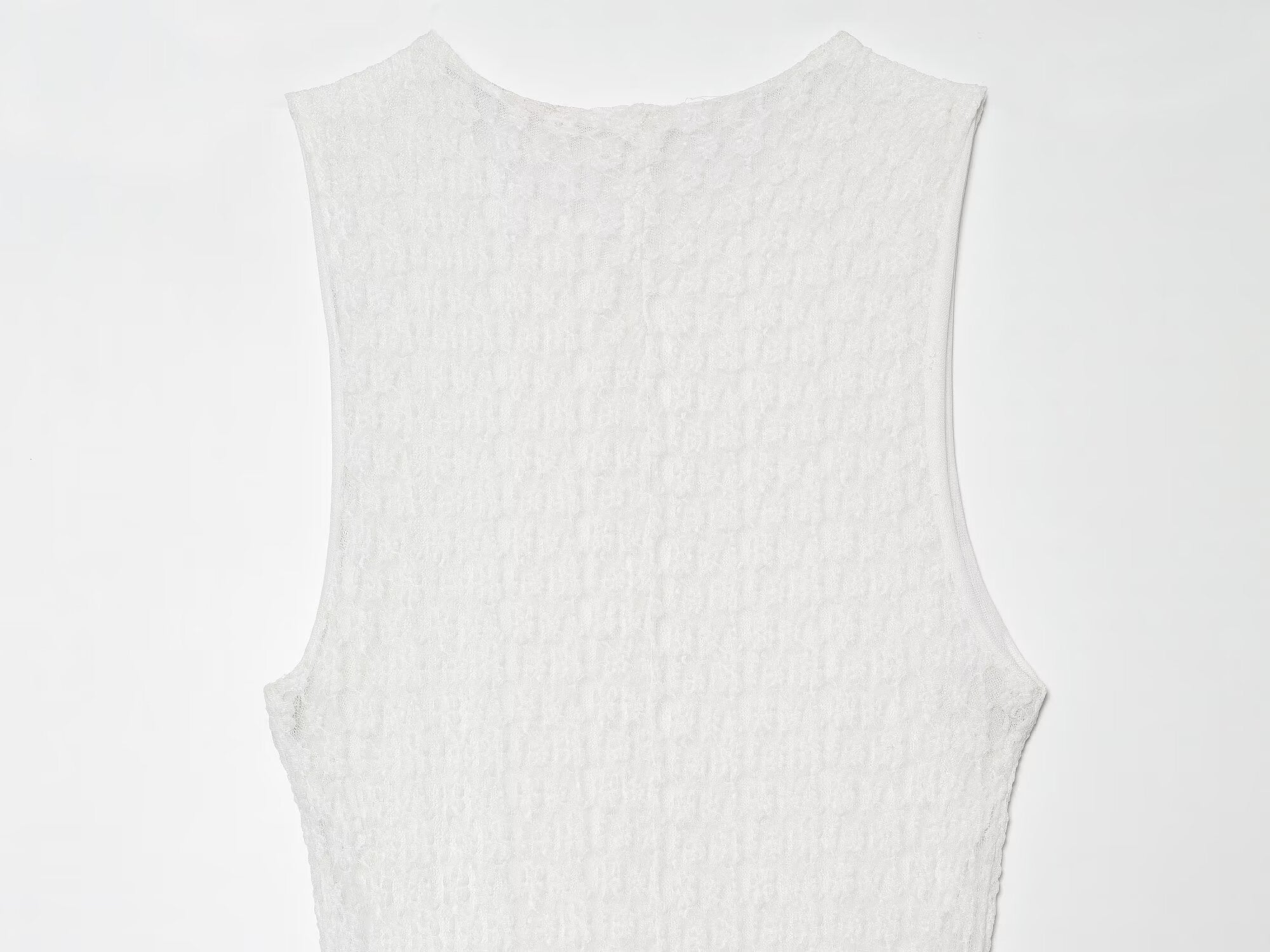 Women's lace decoration sleeveless MIDI dress