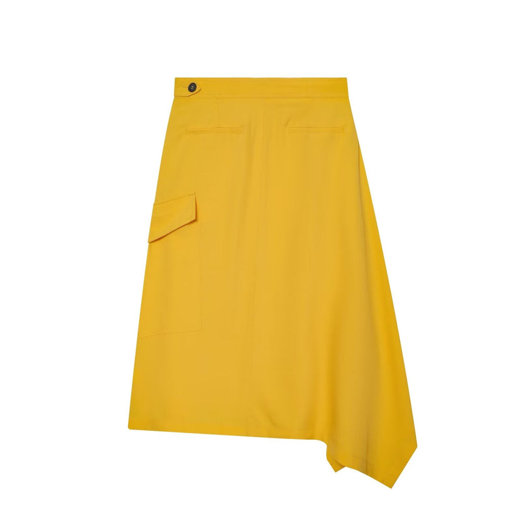 Women's pocket decoration casual MIDI skirt