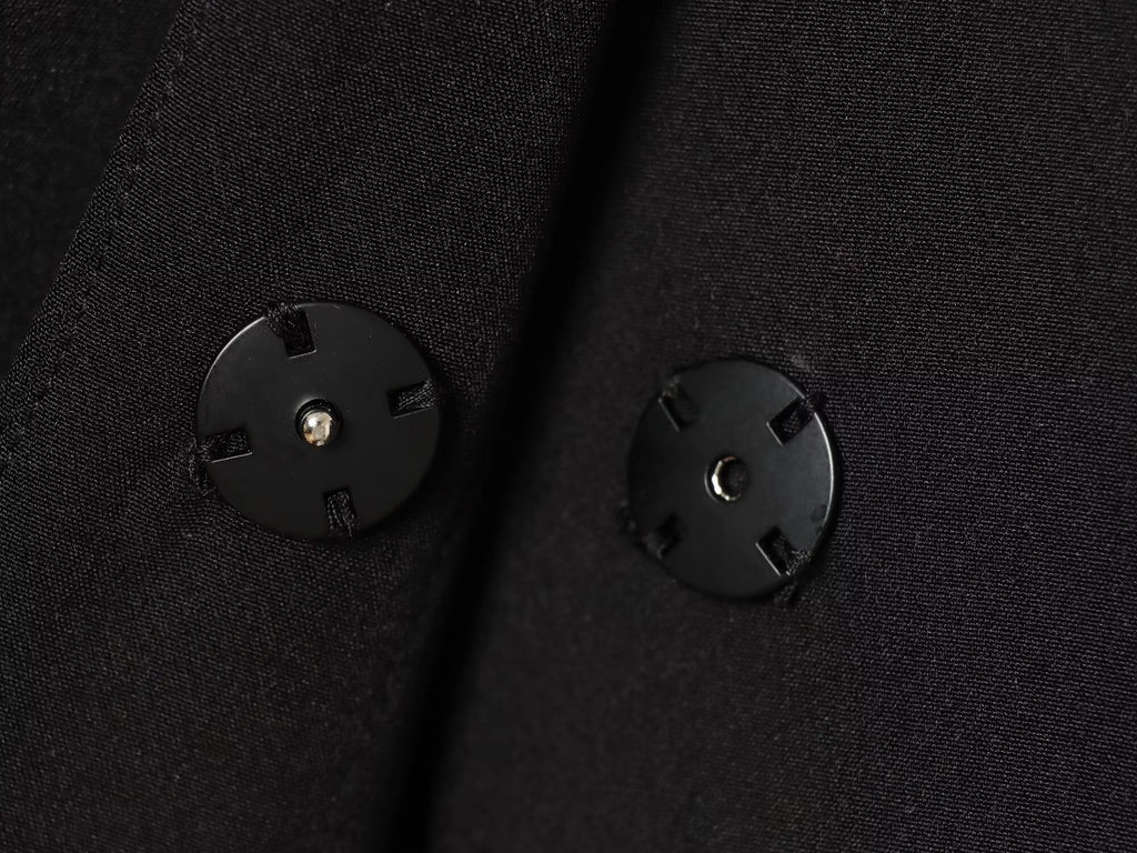 Women's black short one button Blazer Coat