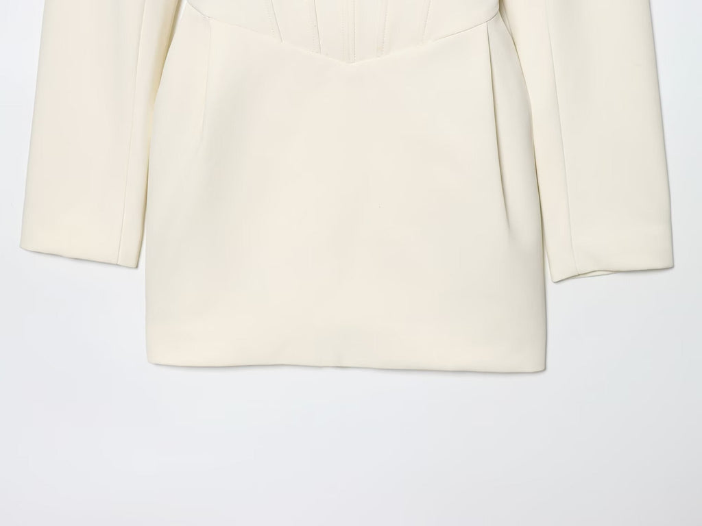 Women's patchwork lapel Blazer Coat style mini skirt
