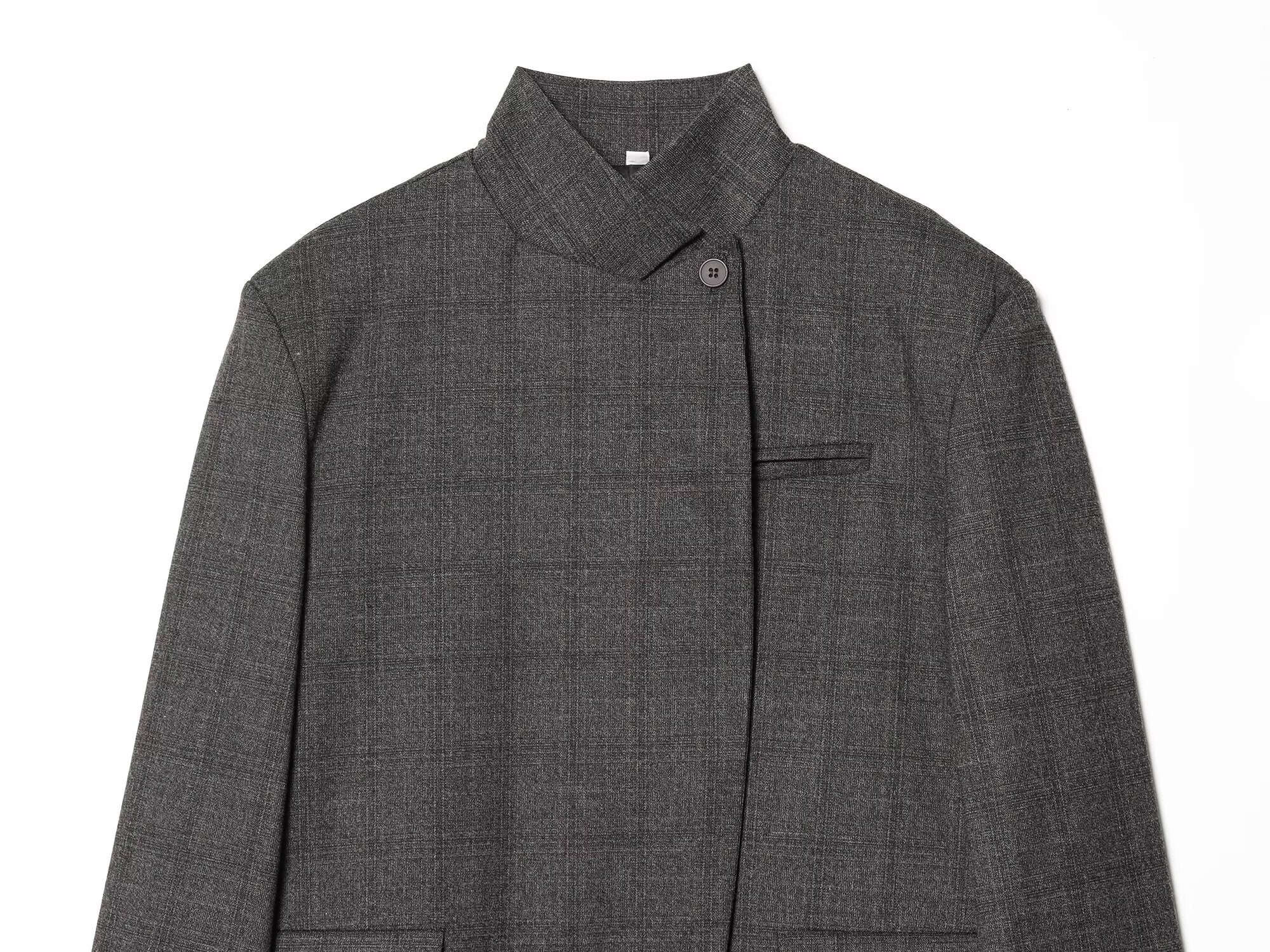 Women's casual stand collar wool blend Blazer Coat